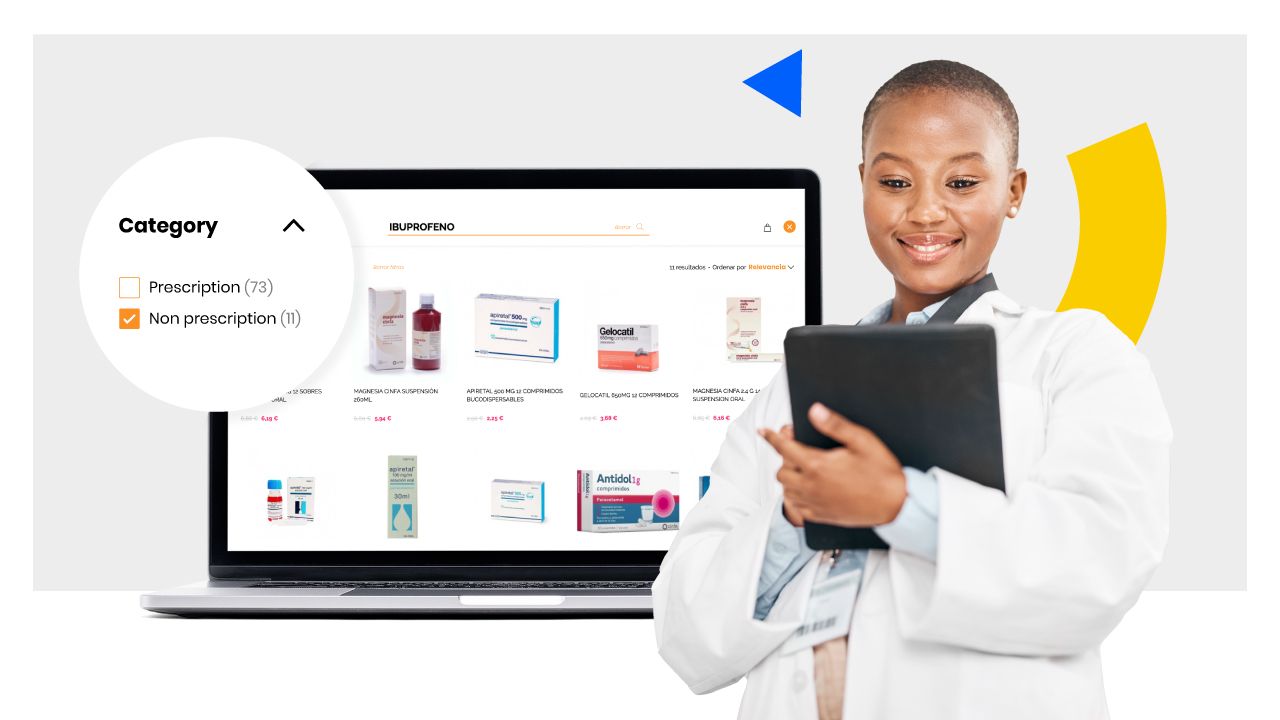 Categories for pharmacies: separate prescription and non-prescription items