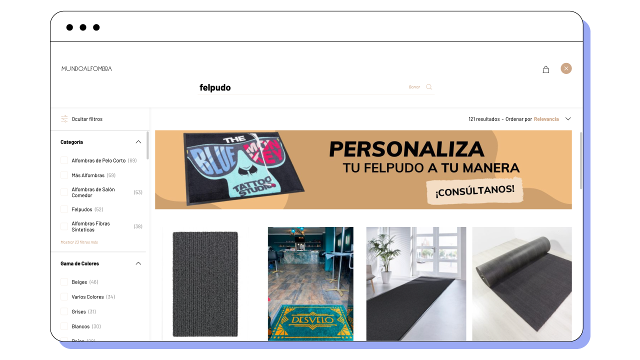 MundoAlfombra search layer Motive commerce search.png