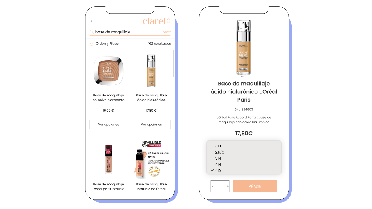 How the shoppers can see that the products have some variants
