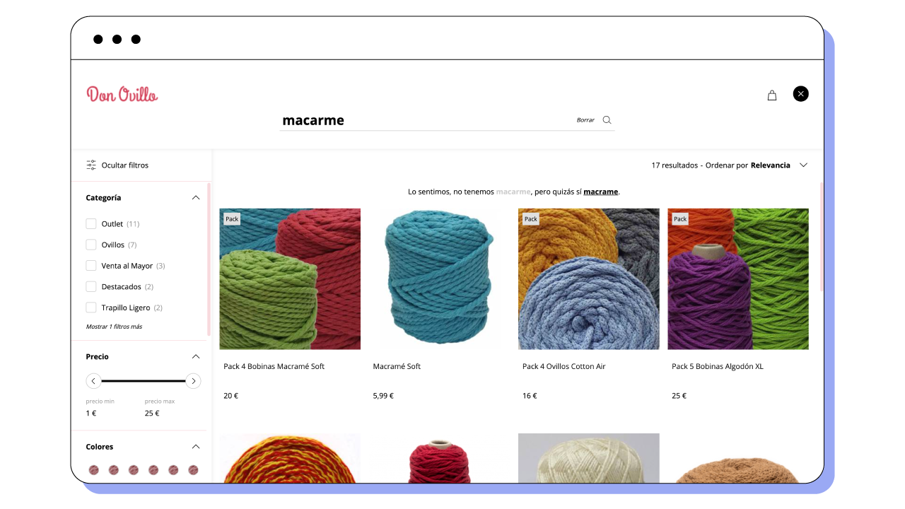 FFuncionalidades de búsqueda para evitar búsquedas sin resultado